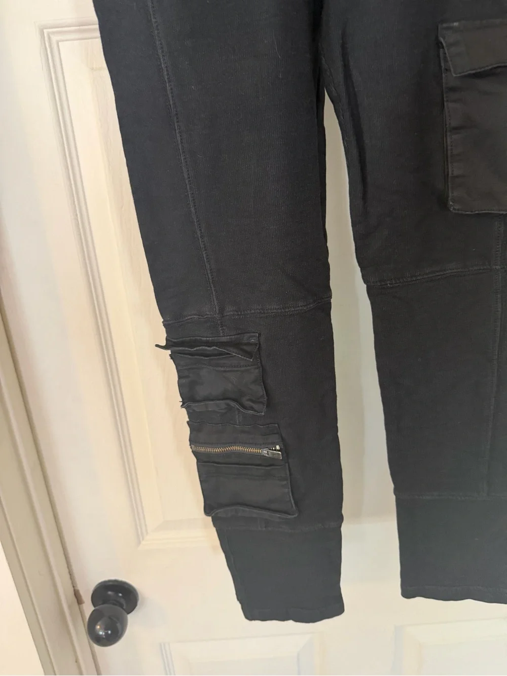 Free People Black Utility Cargo Joggers lots of pockets sz Small